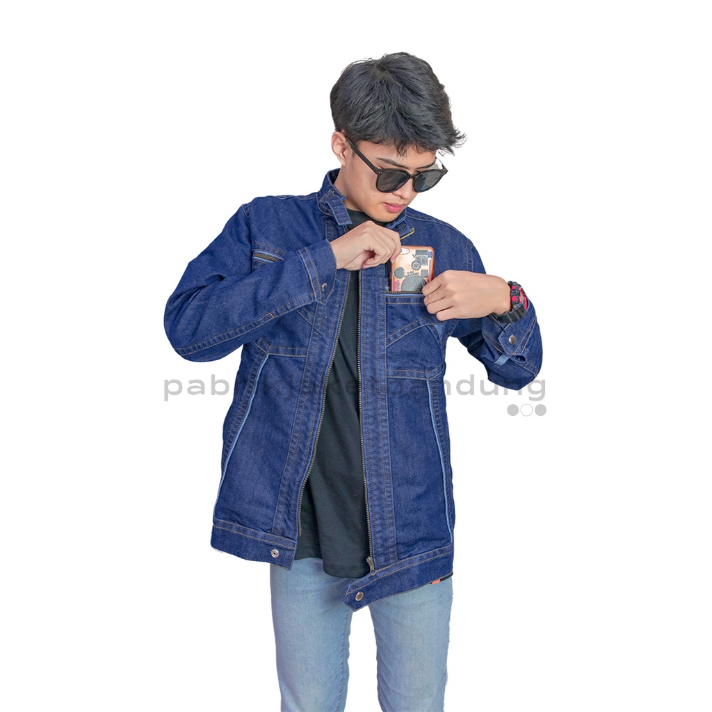 Jaket Jean&quot;s SUNMORI Pria II JAKET JEANS ZIPPER || JAKET JEANS PREMIUM