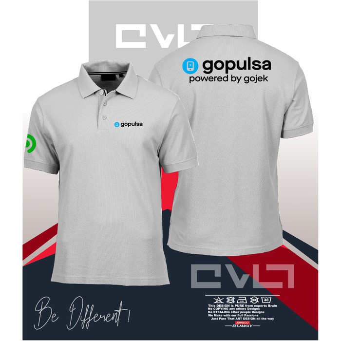 Poloshirt / Kaos Polo Go Pulsa Gojek 2019 V.2 Terbaru Murah   - kafahmi