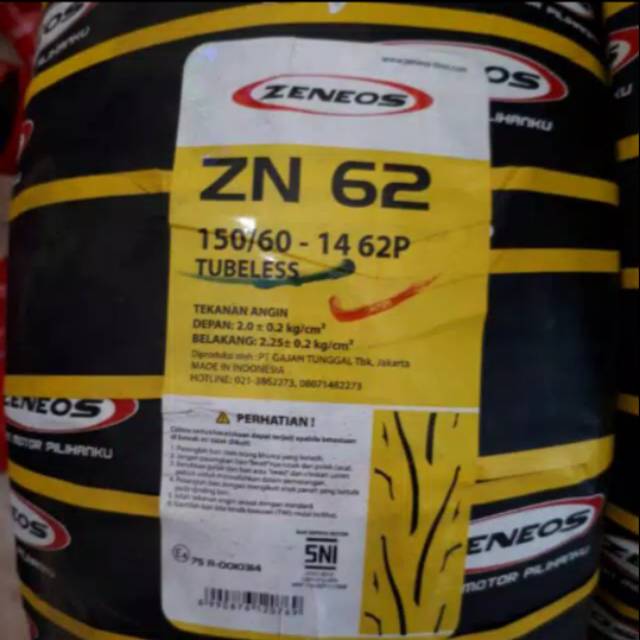Ban zeneos zn62 ukr 150-60-14ban belakang yamha bisa  buat  aerox 155 all