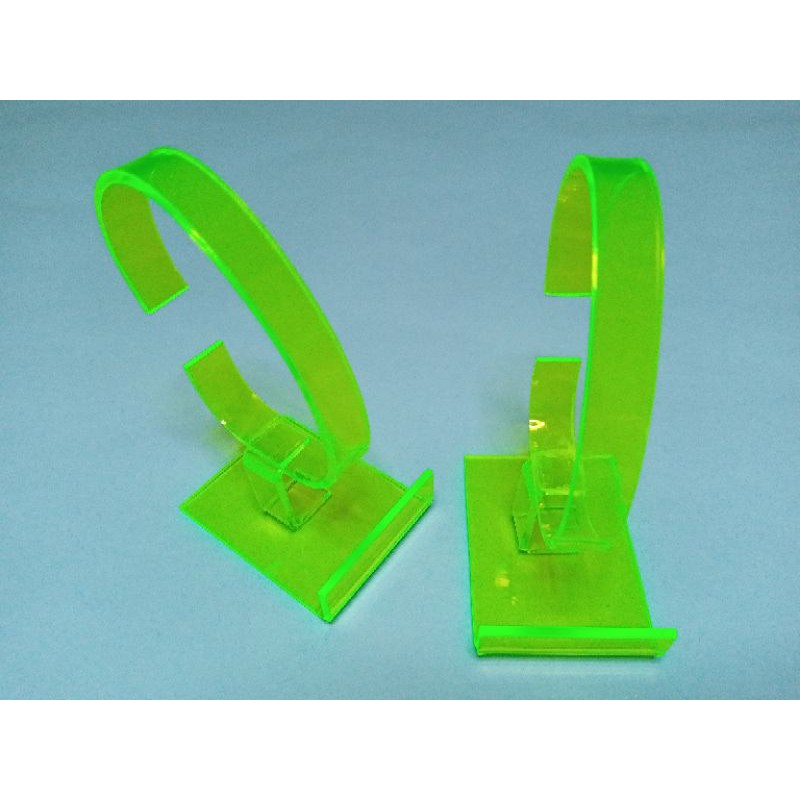 PROMO!! DISPLAY JAM TANGAN AKRILIK CANGKANG JAM TANGAN AKRILIK PAJANGAN JAM TANGAN-Hijau