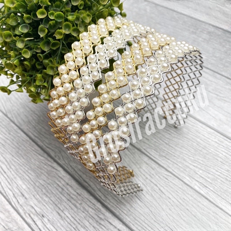 Bando Korea Besi Mutiara Zig Zag Jaring Murah Meriah