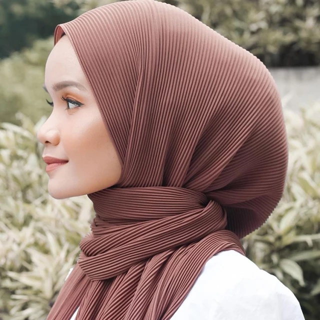 HIJAB PASHMINA PLISKET CERUTY BABYDOLL / PLEATED SHAWL