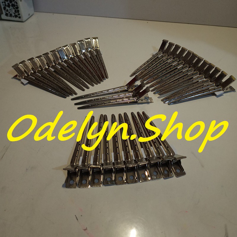 Jepit Bebek Stainless / Jepit Rambut Salon Makeup ( 12pcs )