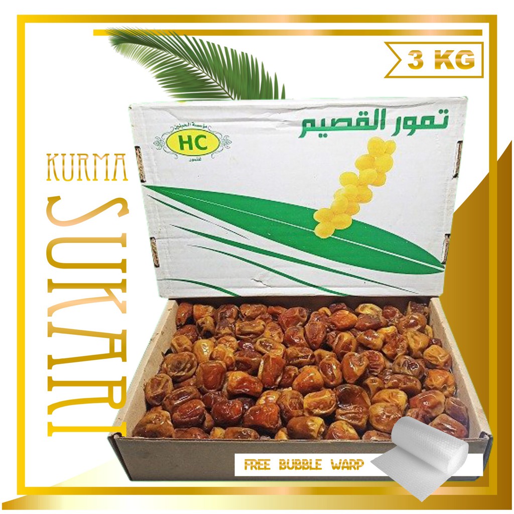 KURMA SUKARI 3KG/KURMA SUKARI BASAH/KIRMA SUKARI