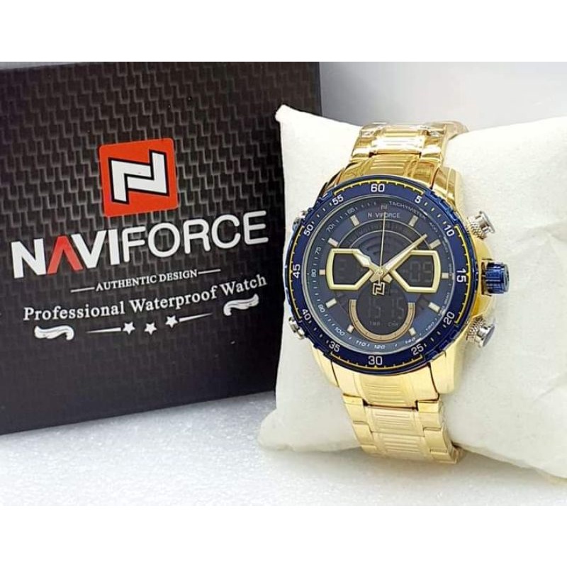 JAM TANGAN PRIA NAVIFORCE ORIGINAL BAHAN RANTAI ,5CM