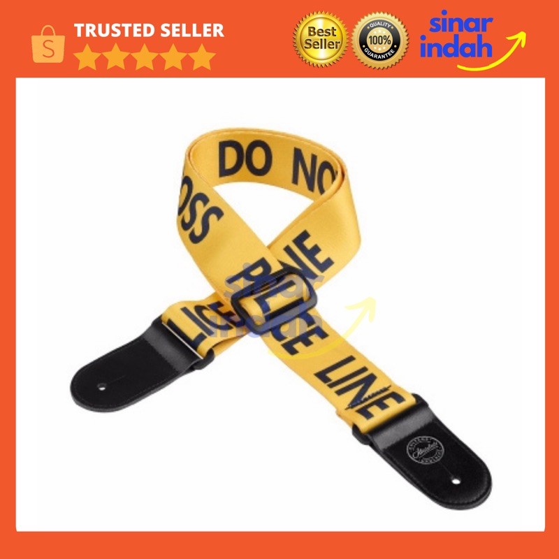 Strap Gitar Bonus Pick Kapok Police Line Tali Gitar / Sabuk Gitar
