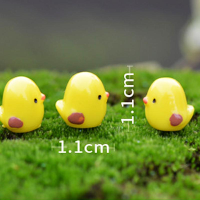 Mxbeauty 10pcs / Set Miniatur Ayam Bahan Resin Aneka Warna Untuk Dekorasi Taman