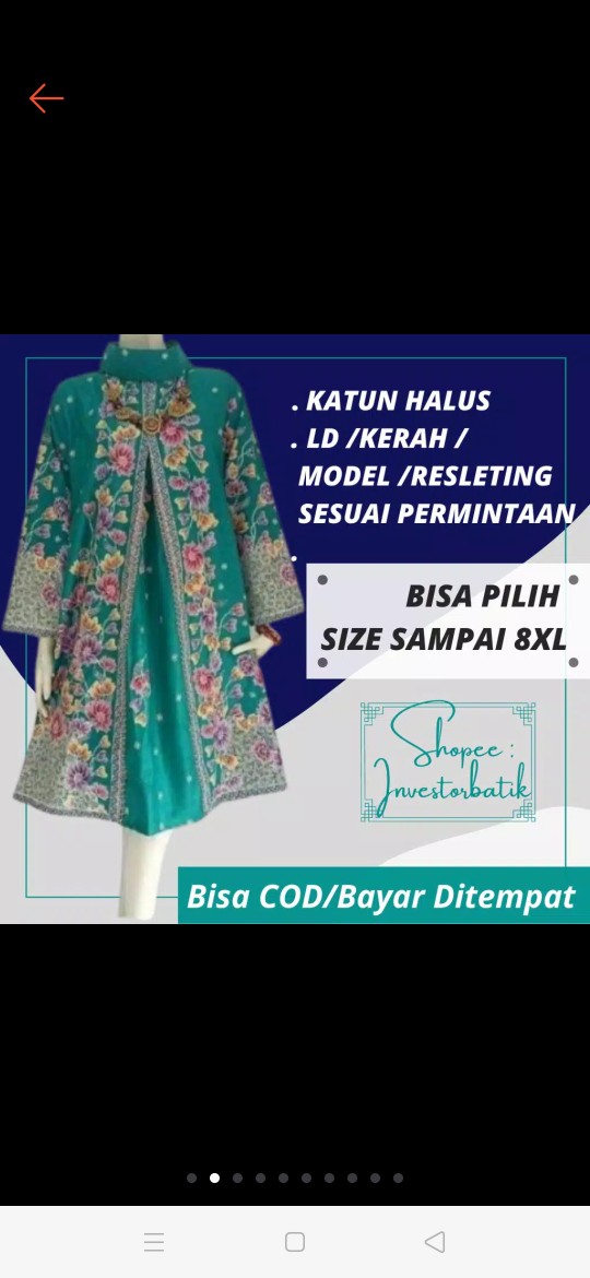 Atasna Batik Wanita Ppbtk07 Modern Batik Cassual Atasanbatik Wanitabatik