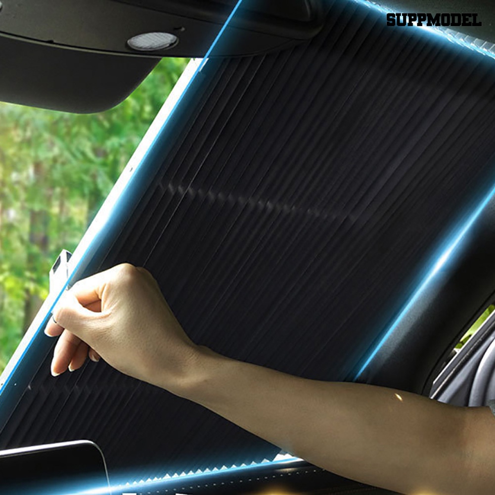 Sfs 2 / 4 Pcs Tirai Kaca Depan Mobil Magnetik Model Lipat