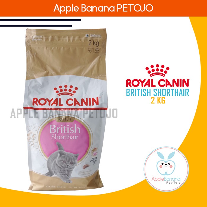 ROYAL CANIN BRITISH SHORTHAIR KITTEN 2 Kg Freshpack - Makanan Kucing RC British Short Hair 2kg