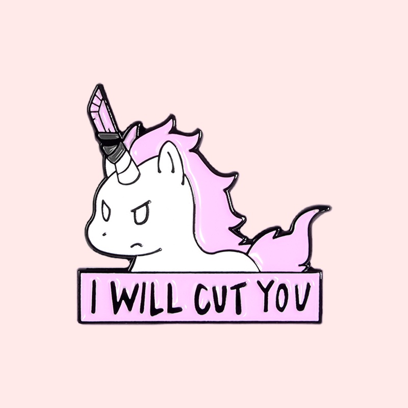 Pin Bros Desain Milky Milky Purple Unicorn Gaya Harajuku Jepang Untuk Dekorasi