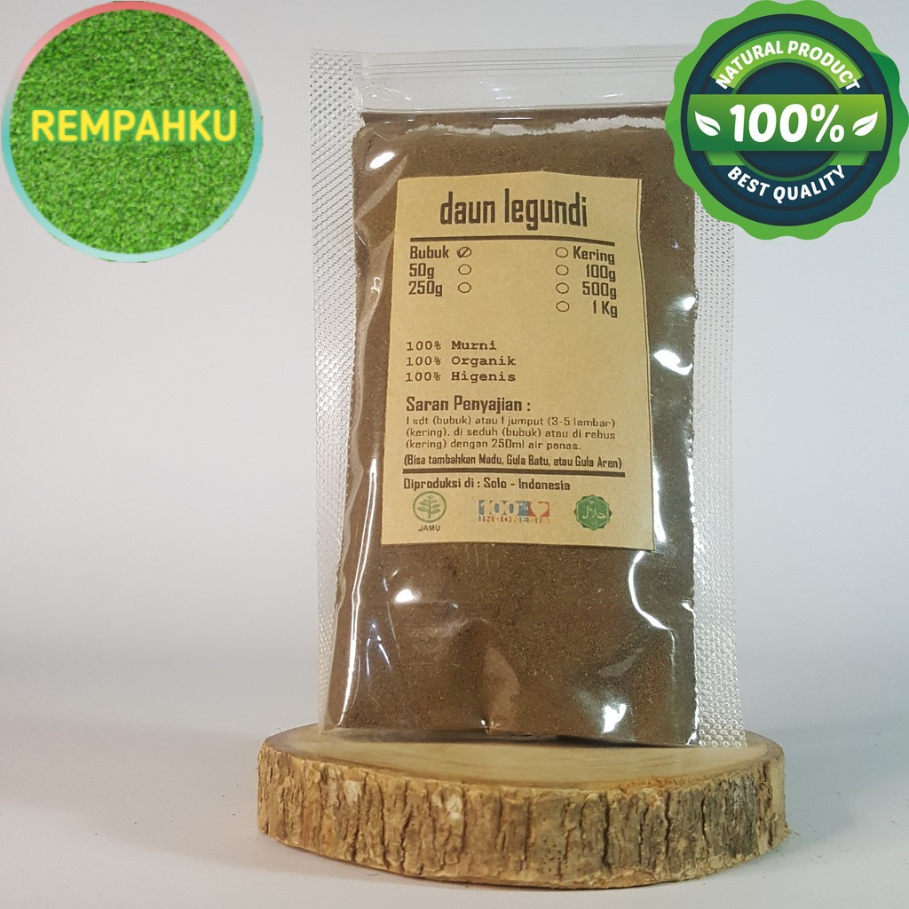 

DAUN LEGUNDI BUBUK 500 GRAM - Vitex Trifolia - MURNI - JSR - REM