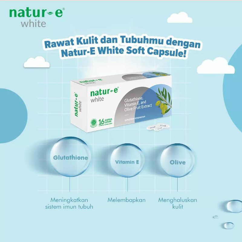 BPOM NATUR-E WHITE BRIGHTENING ISI 16 ATAU 32 KAPSUL / NATUR E / SYE