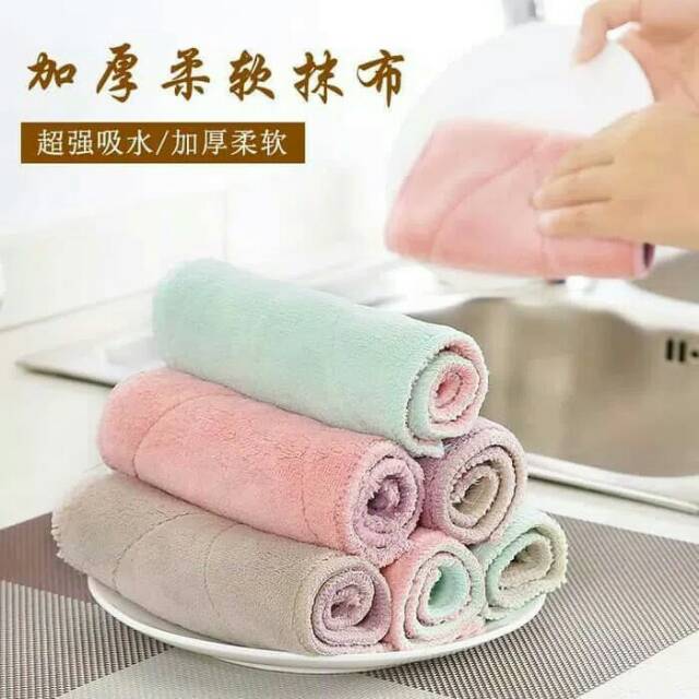 Kain Lap MicroFiber Murah Serbaguna Piring Meja Kaca Mobil