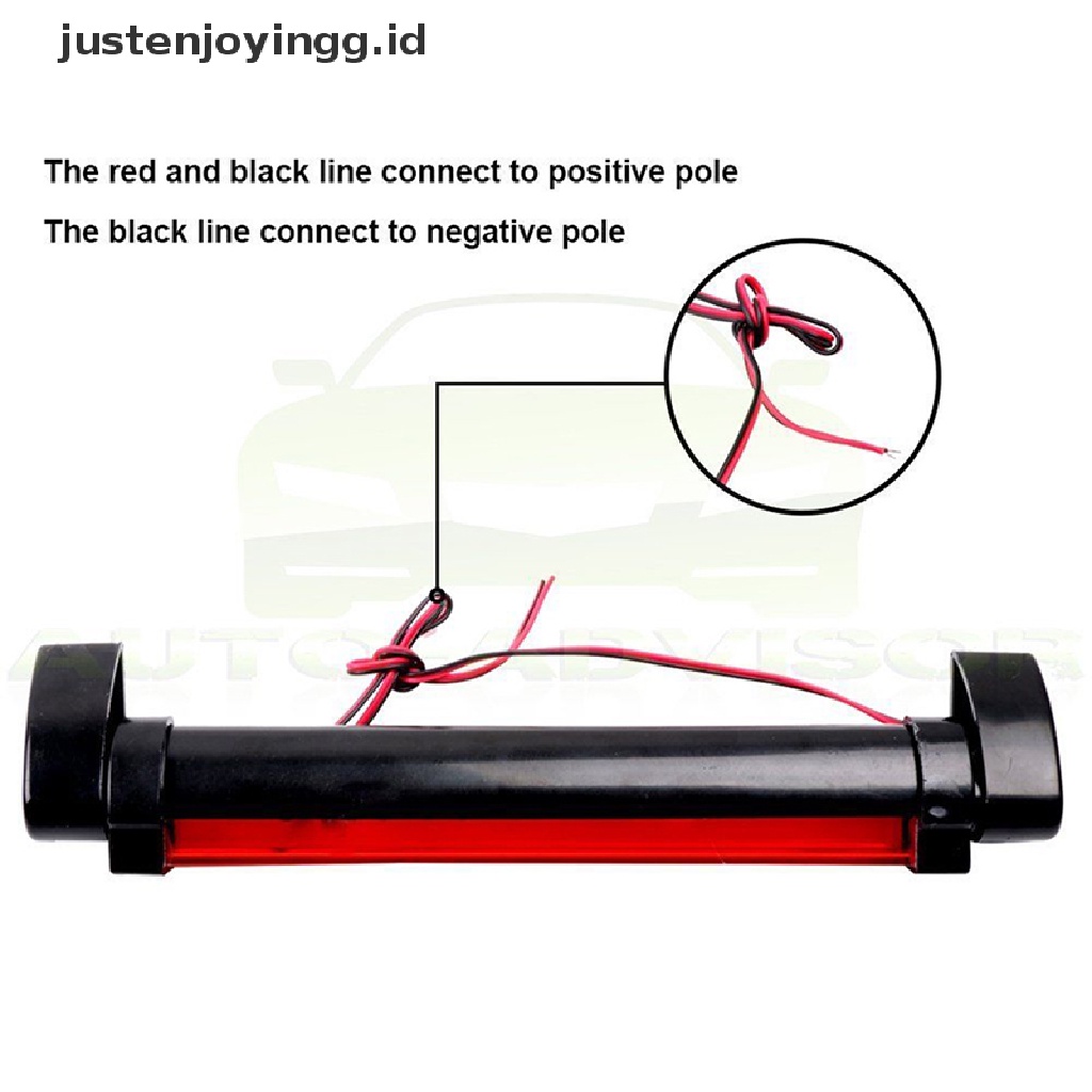 // justenjoyingg.id // Car Red 24LED 12V High Mount Third 3RD CHMSL Brake Stop Tail Light Add-on Lamp ~