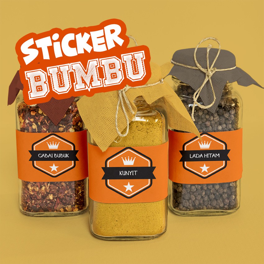 

Sticker bumbu dapur | stiker bumbu | stiker garam | sticker 005