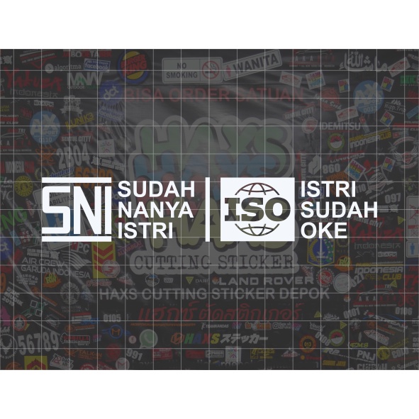 Cutting Sticker SNI ISO Ukuran 12 Cm Untuk Motor Mobil