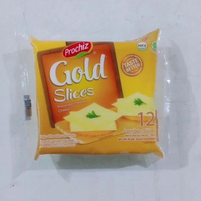 

Keju Cheddar Prochiz Gold Slice 12s 156gr