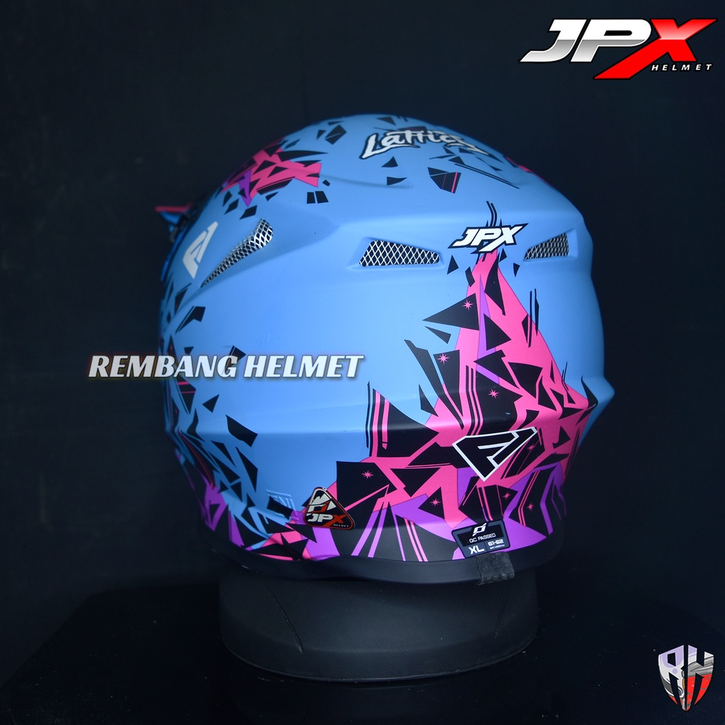 HELM JPX CROSS_FOX1 X33 - BLUE DOFF PAKET GANTENG GOOGLE SNAIL HELM JPX KLX ORIGINAL HELMET MOTO TRAIL SUPERMOTO HELM FULL FACE MOTO CROSS TERBAIK-1