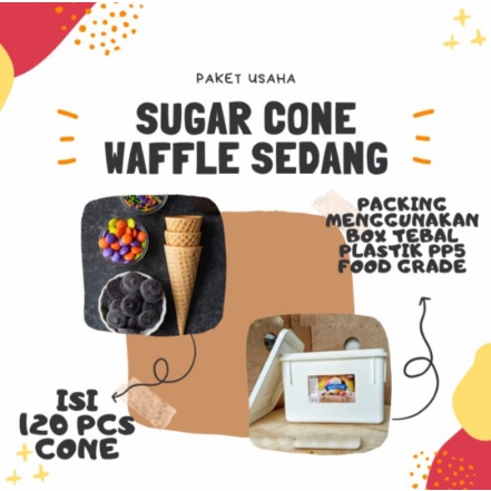 

Paket Usaha Waffle Cone Eskrim Medium - isi 120 pcs