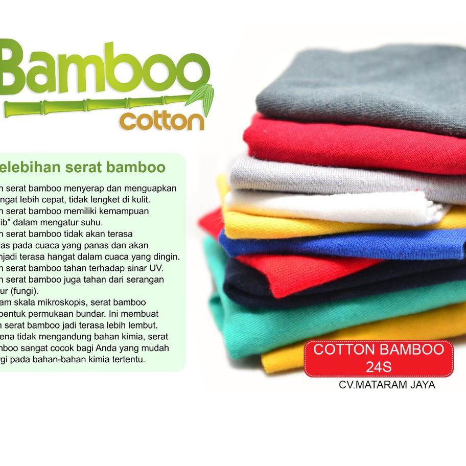 Berkualitas KAOS BAJU POLOS Katun bambu  24s Cotton Bamboo 24s  Original