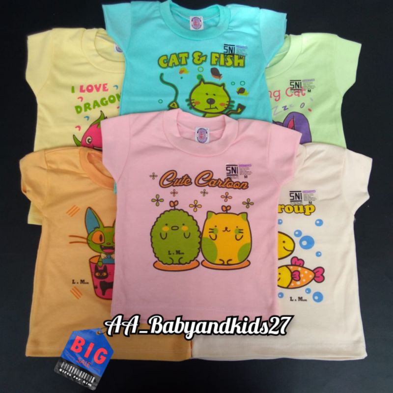 Love N Mom 1PC Kaos Oblong Bayi Sablon Bahan Lembut dan SNI Ukuran S-XL