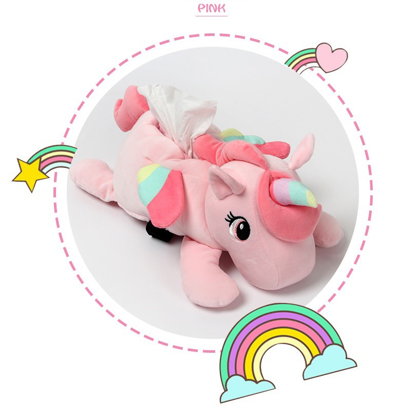 NEW LITTLE PONY UNICORN Kotak Tempat Sarung Tisu Gantung Belakang Jok Mobil Arm Rest Tissue Holder