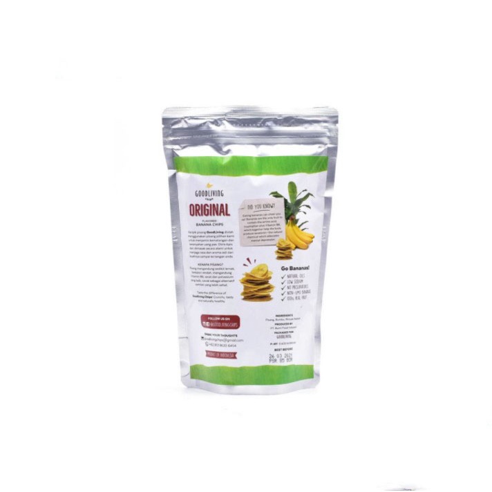 Keripik Pisang Good Living Original 55gr - Banana Chips Original 55gr