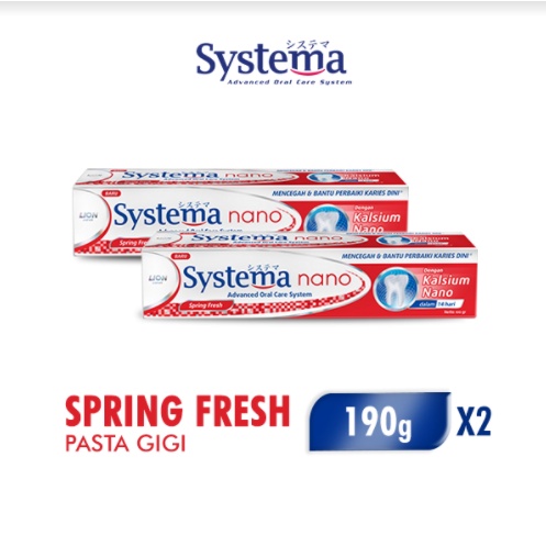 Systema Pasta Gigi Spring Fresh Tube 190 gr x2