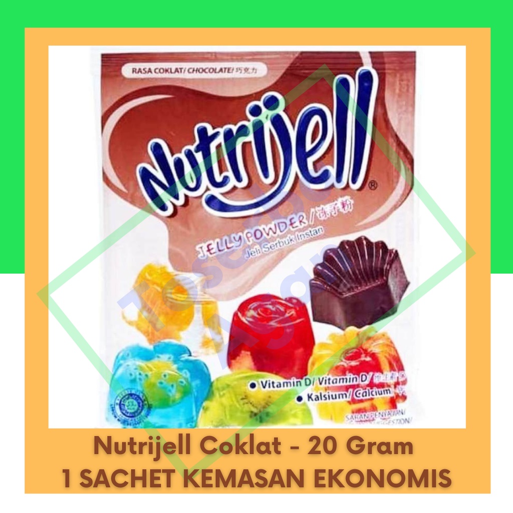 Nutrijell Coklat - 20 gr Jelly Cokelat Kemasan Ekonomis