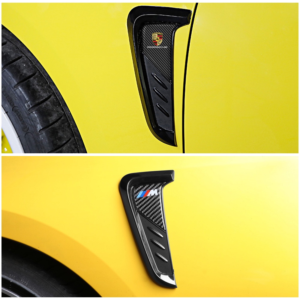 2pcs Stiker Ventilasi Fender Mobil Bahan Serat Karbon Untuk Mercedes Benz A B C E S Class GLA GLB GLC GLE GLS