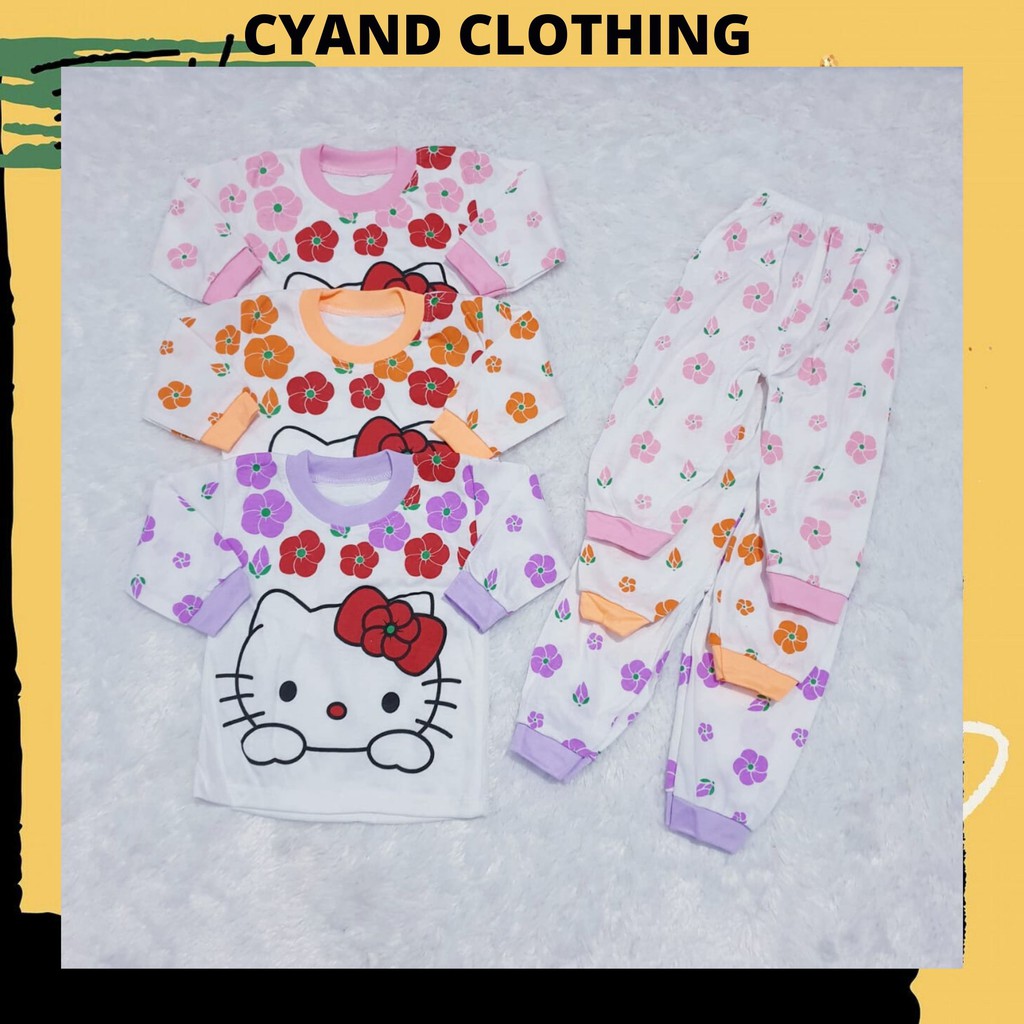 PIYAMA LENGAN PANJANG KARAKTER HELLO KITTY UNTUK ANAK / CYAND CLOTHING / PAKAIAN ANAK