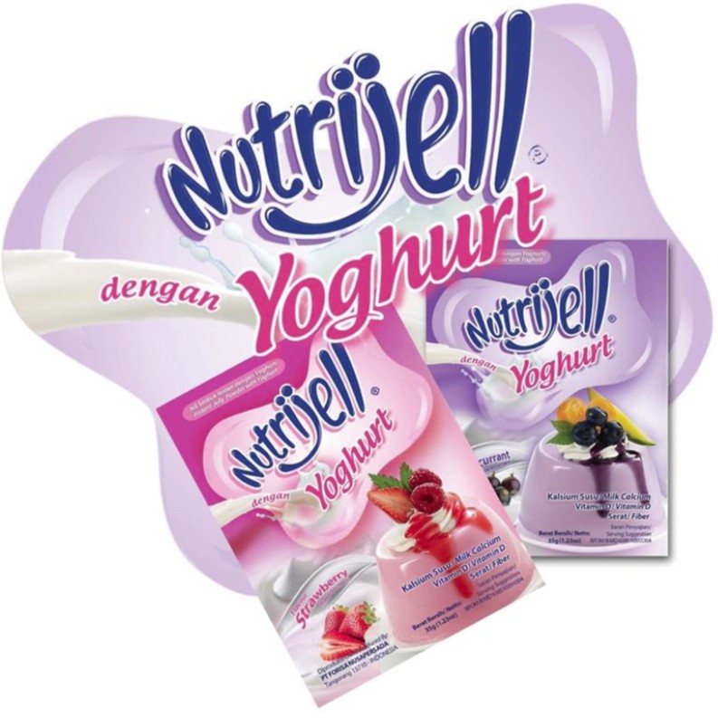 

Nutrijell Yogurt Blackcurrant & Strowberry / Nutrijel