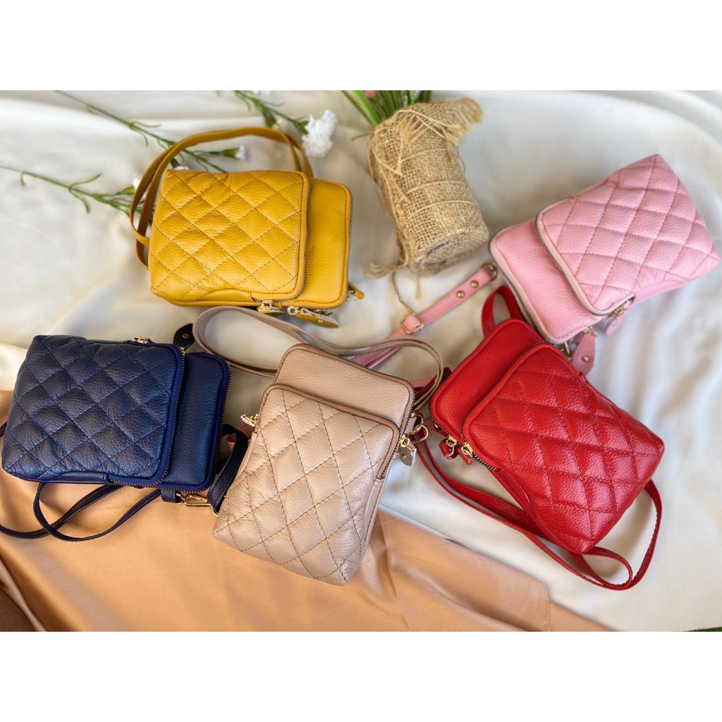 TAS HP REAL TAS SELEMPANG WANITA FASHION ANDIN SLINGPHONE HANDPHONE