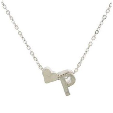 T&amp;Y (HURUF A-M) Kalung Huruf Love Kecil Stainless Aksesoris Fashion Perhiasan Wanita GOLD SILVER