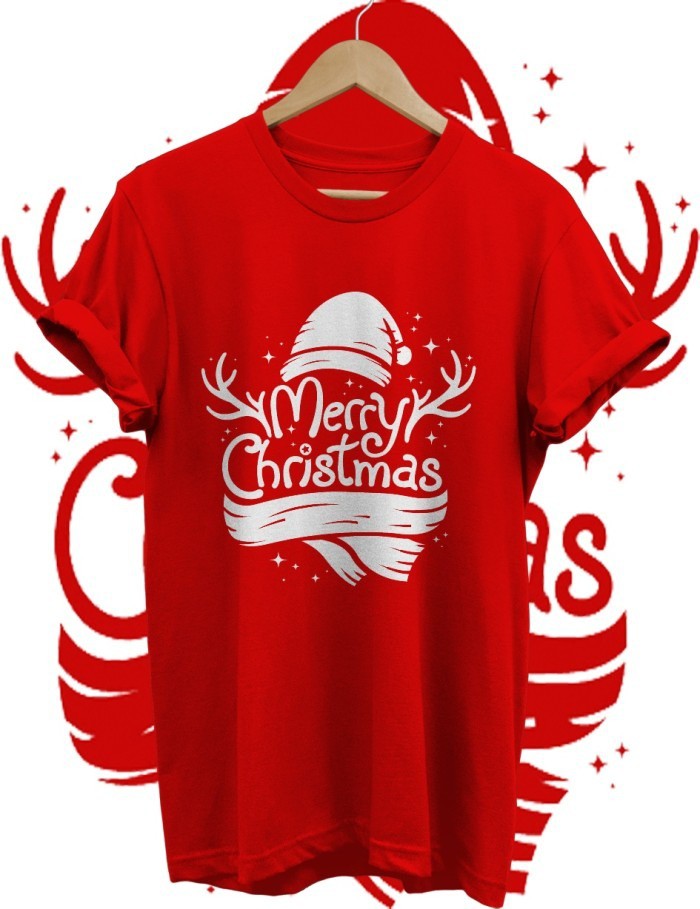 KAOS NATAL BAJU NATAL CHRISTMAS DEER COMBED 30S KATUN COMBED 30S