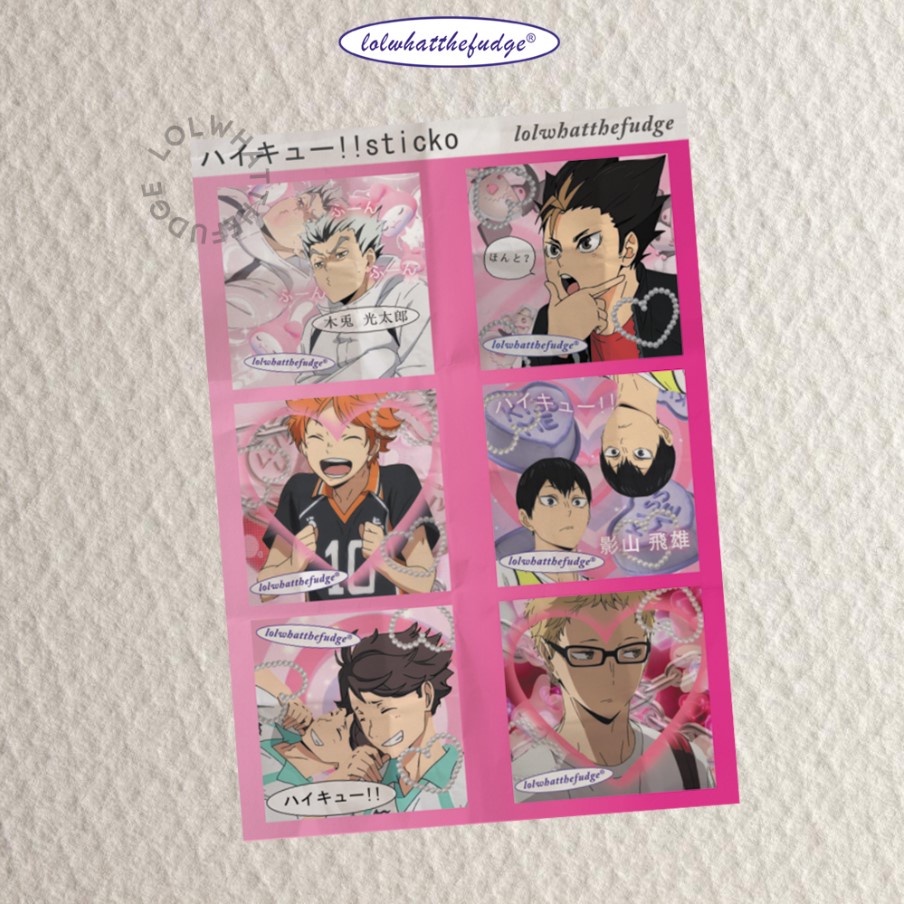 

lolwhatthefudge - HAIKYUU!! / HAIKYU PINK CORE STICKO / STICKER JOURNAL AESTHETIC / STICKER DECO
