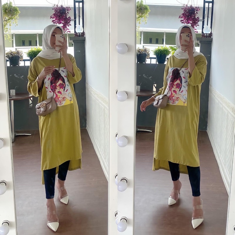 Gauri Long Tunik / Kaos Oversize Viral