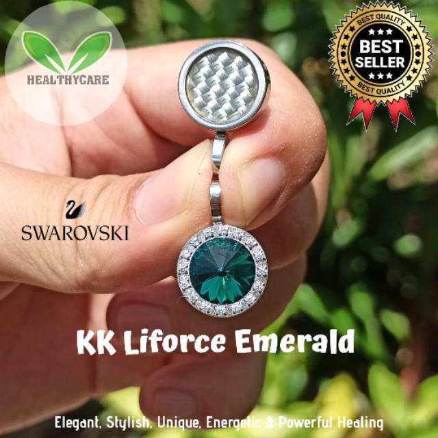 Kalung Kesehatan KK Liforce Swarovski Emerald Crystal
