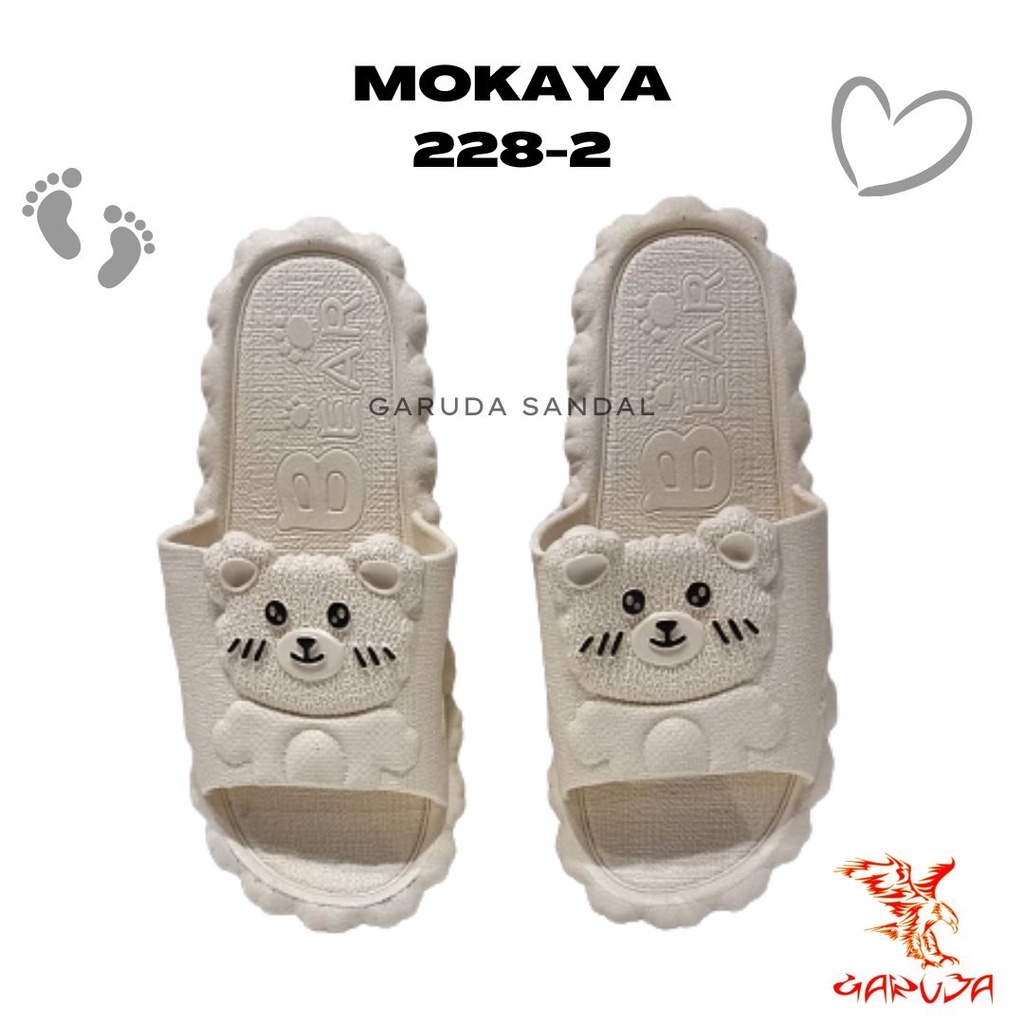 Sandal Selop Wanita MOKAYA 228-2 motif BERUANG Lucu