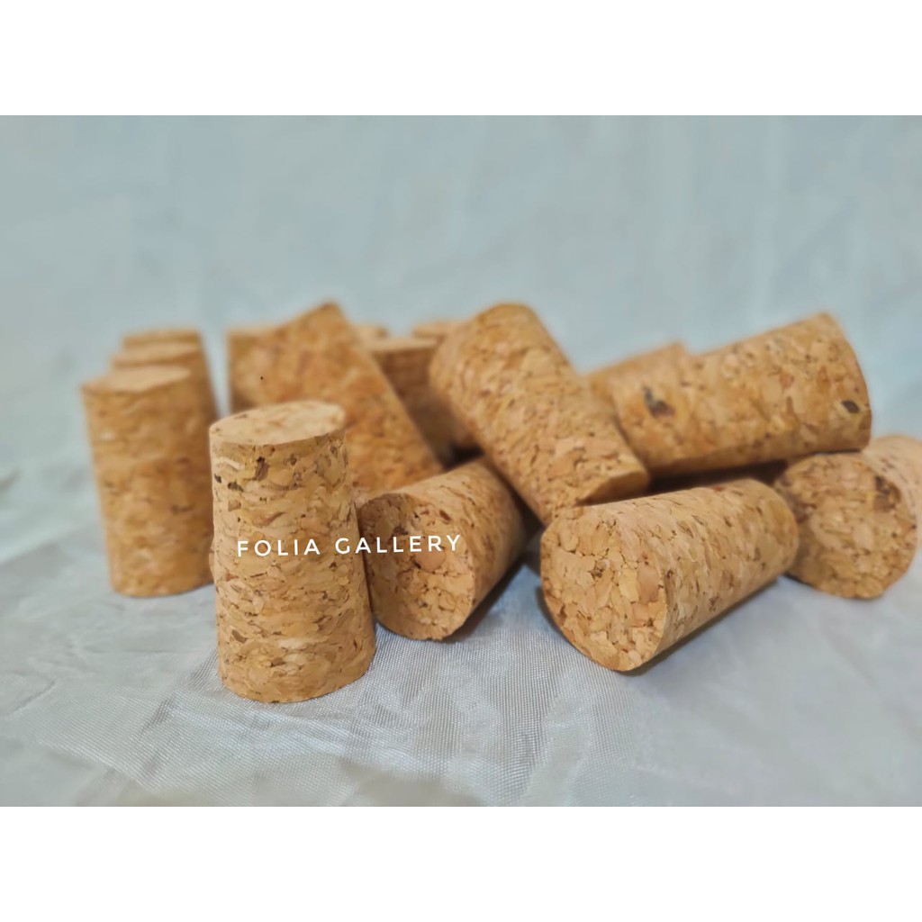 Tutup Botol Kaca Gabus Kayu/ Bottle Cork/Wine Cork / Sumbat Kayu Besar