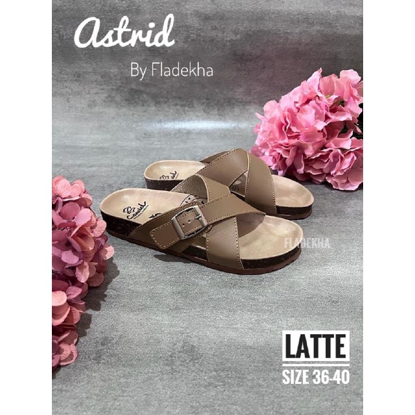 SANDAL WANITA TALI SILANG/ SANDAL REMAJA TRENDY/ SANDAL CEWEK TERKINI/ SANDAL FLAT ASTRID BY FLADEKHA