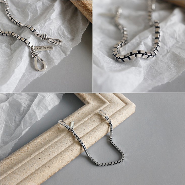 Gelang Rantai Bahan Stainless Steel 925 Untuk Wanita