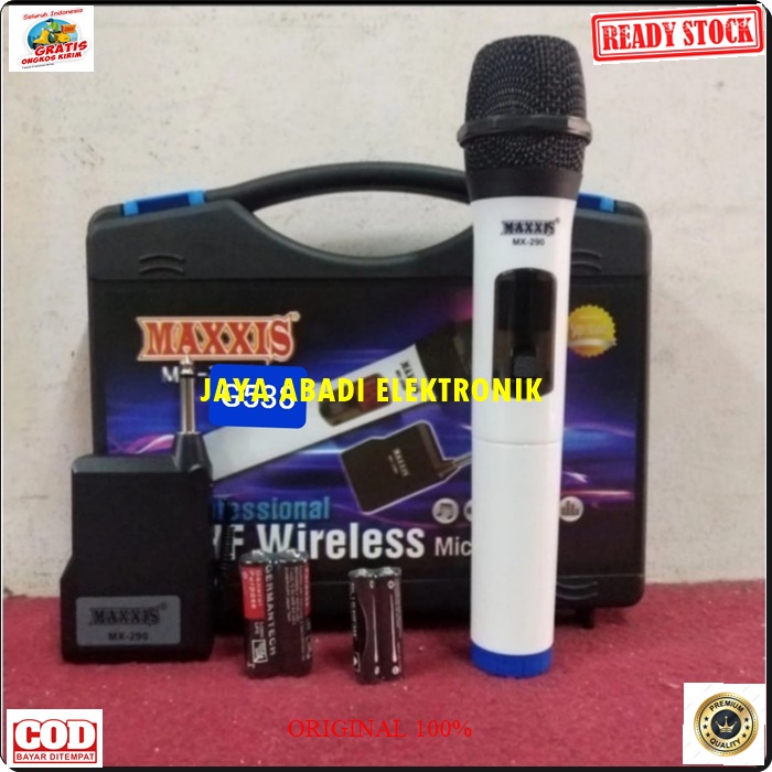 G538 MAXXIS MIC HANDLE WIRELESS UHF SINGLE  MIKROPHONE BEST DISPLAY BISA UNTUK SEGALA JENIS AUDIO KARAOKE PIDATO CERAMAH DLL PROFESIONAL AUDIO PANGGUNG SUARA JERNIH DAN SENSITIF PRODUK BERKHUALITAS HARGA TERJANGKAU