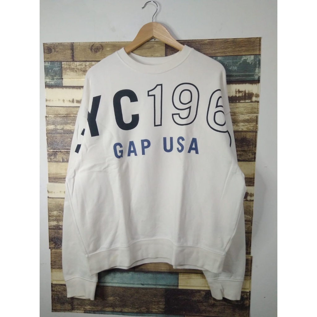 Crewneck GAP  NYC White ( Size L )