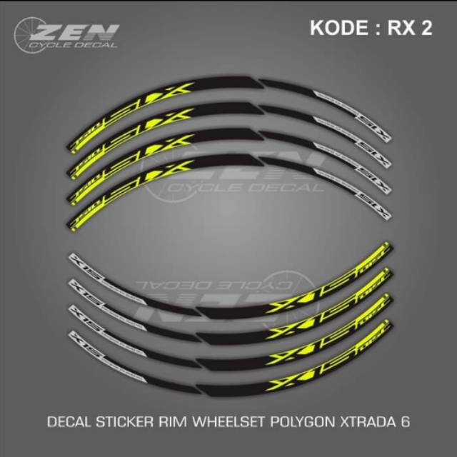 Decal Sticker RIM wheelset polygon XTRADA 6 2019