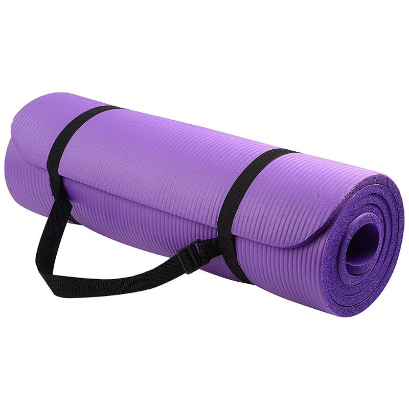 Zzz 1set Matras Yoga Untuk Extra Tebal 1cm Pilates Fitness Cushion Non Slip Alas Latihan