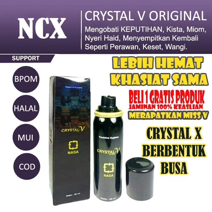 Crystal V Spray Feminine Hygiene Asli NASA - Mengatasi Masalah Kewanitaan Serta Merawat Kebersihan Original