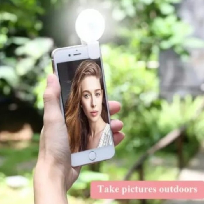 LED LAMPU SELFI 3MODE RING LIGHT , LAMPU SELFI MINI Q ,  PORTABLE SELFI RING LIGHT