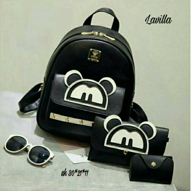 Tas ransel wanita /tas gendong /tas set 3in 1 murah